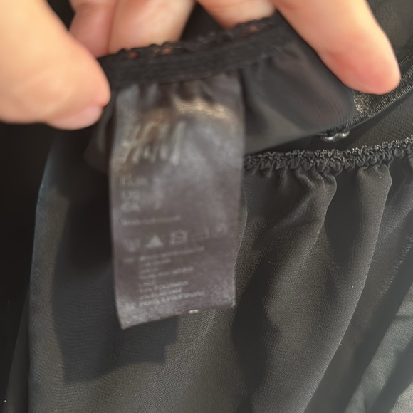 HM SEXY Lace Patchwork & Spaghetti Strap Sleepwear Dress BLACK - Picture 3 of 3